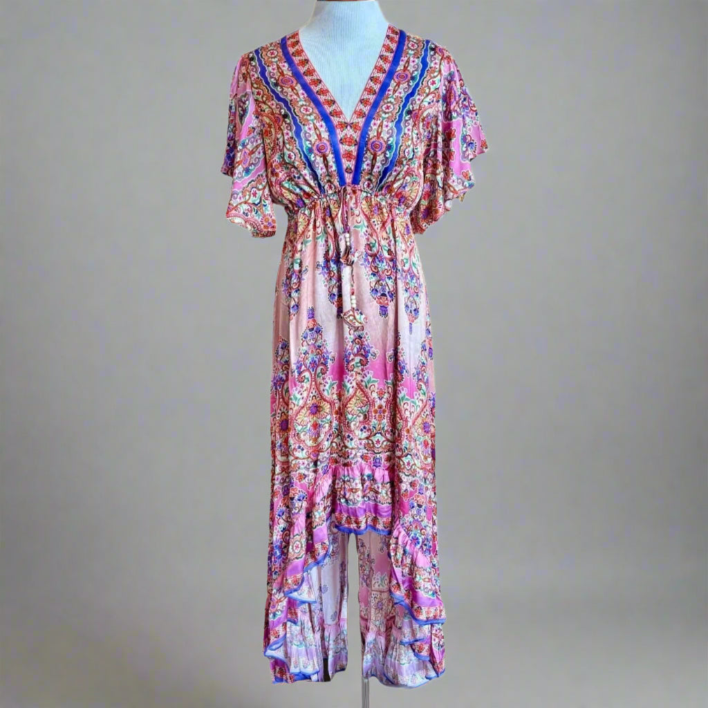 NICOLE SHORT SLEEVE HI/LO DRESS