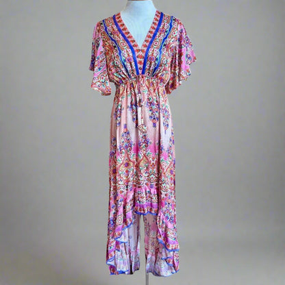 NICOLE SHORT SLEEVE HI/LO DRESS