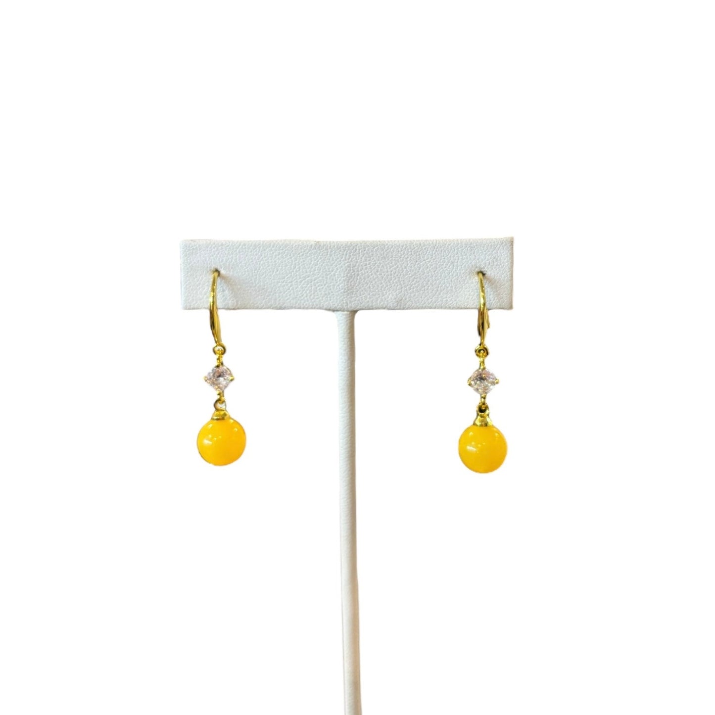 YELLOW AGATE EARRINGS