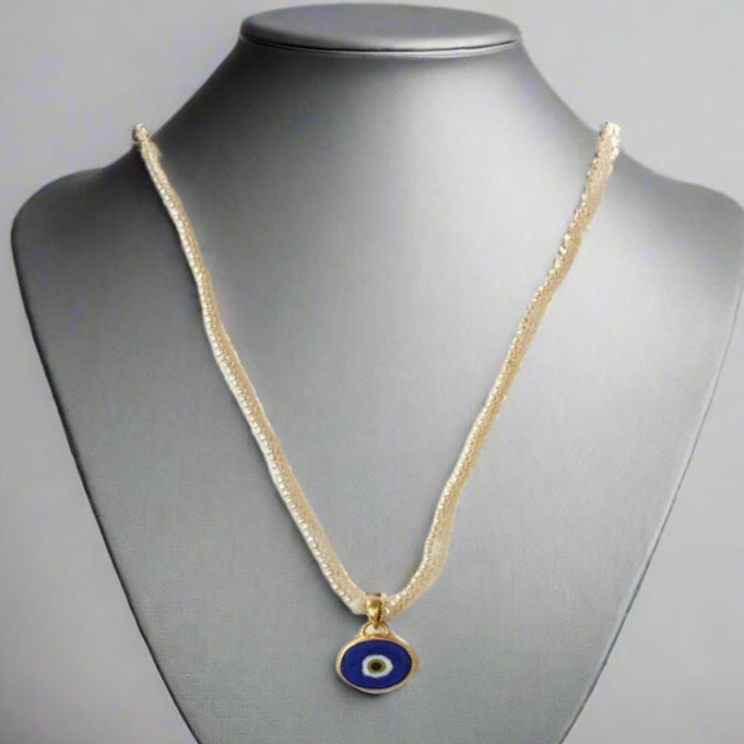 ENAMEL MOTHER OF PEARL NECKLACE