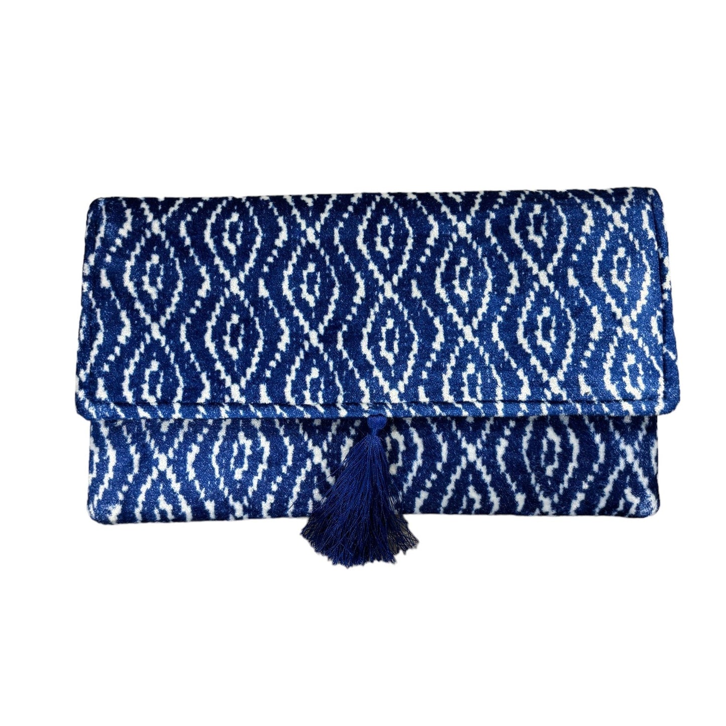 ROYAL BLUE VELVET CLUTCH