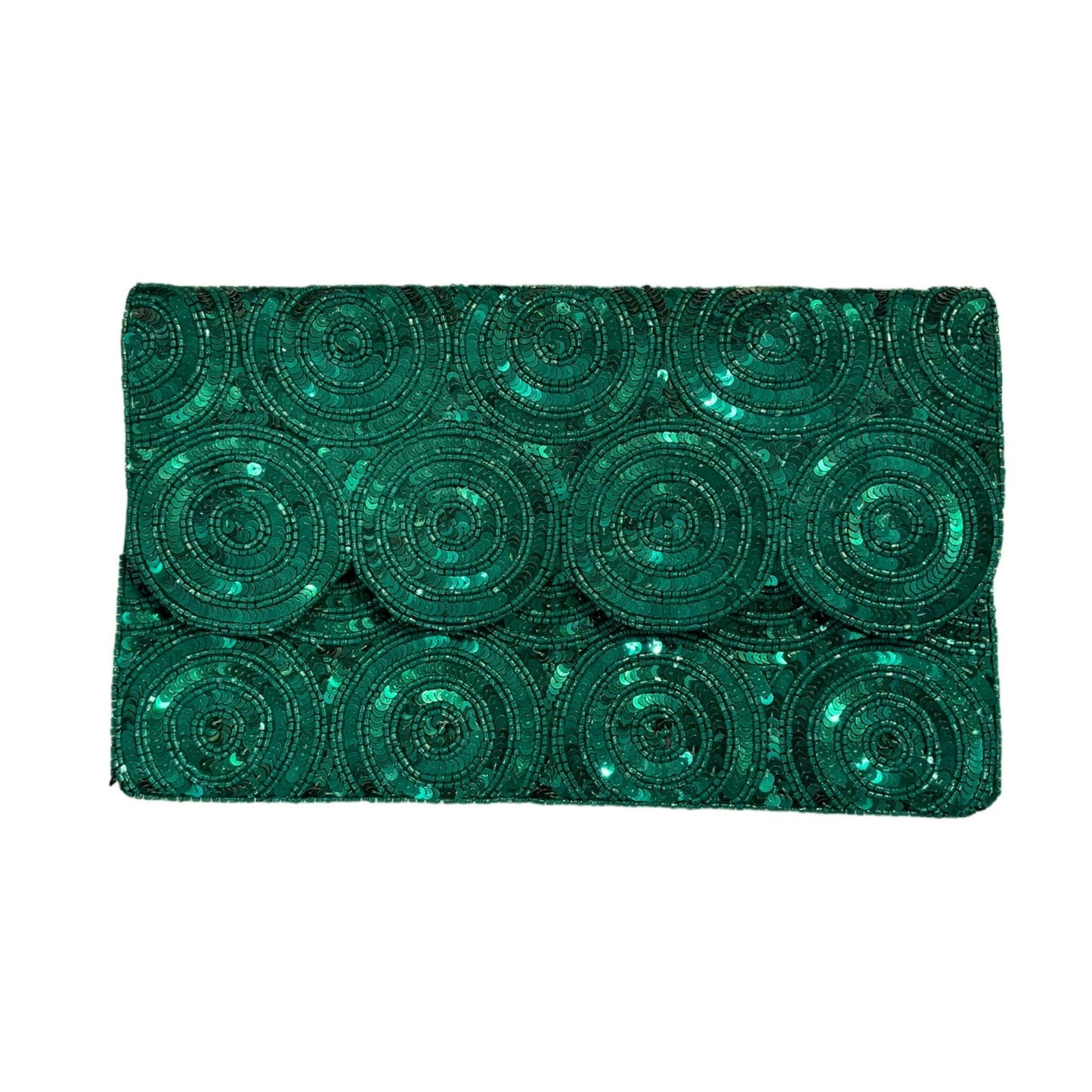 GREEN SEQUINS CLUTCH