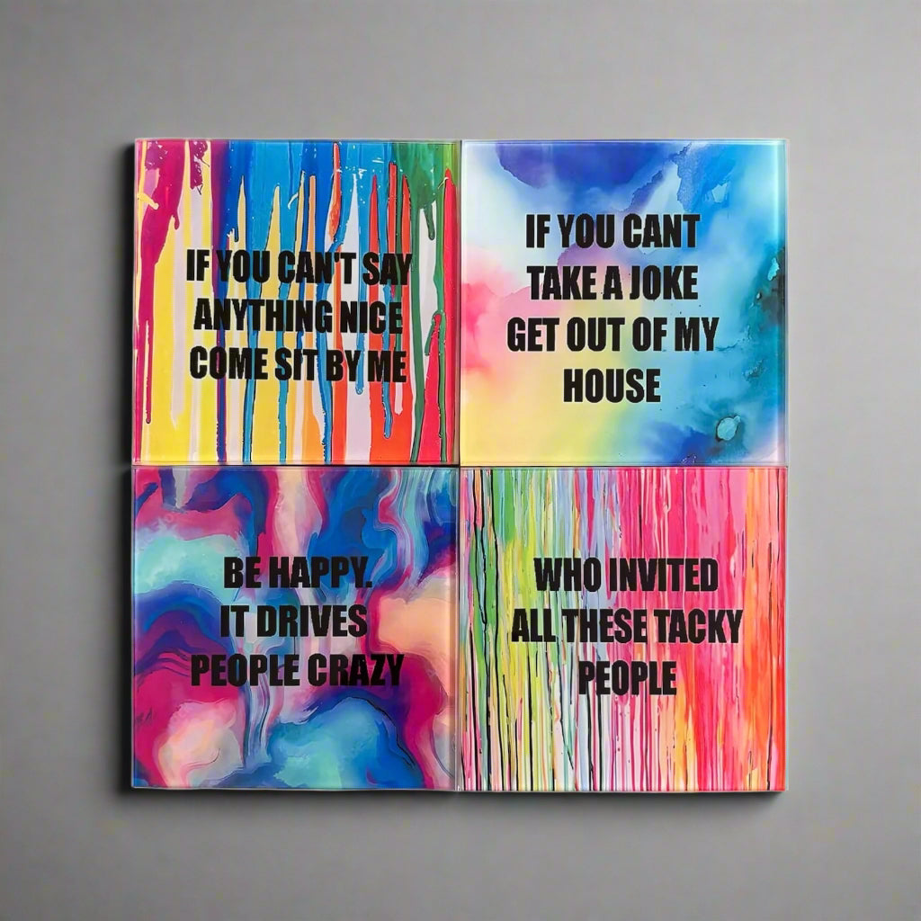 SAY WHAT U MEAN COASTER SET