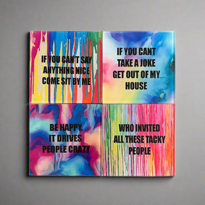 SAY WHAT U MEAN COASTER SET