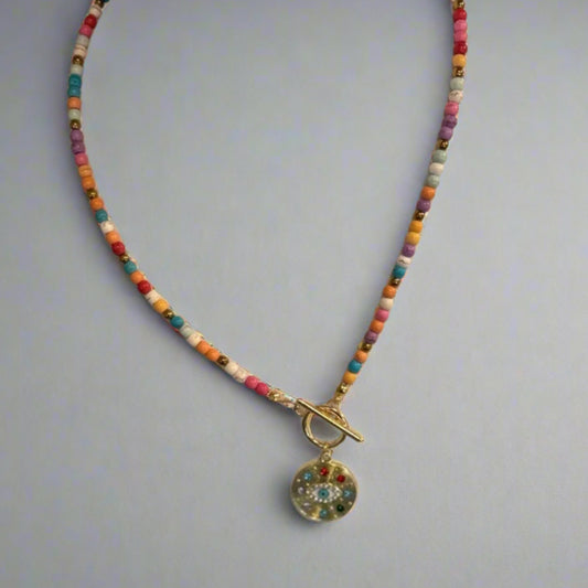 COLORFUL EVIL EYE NECKLACE
