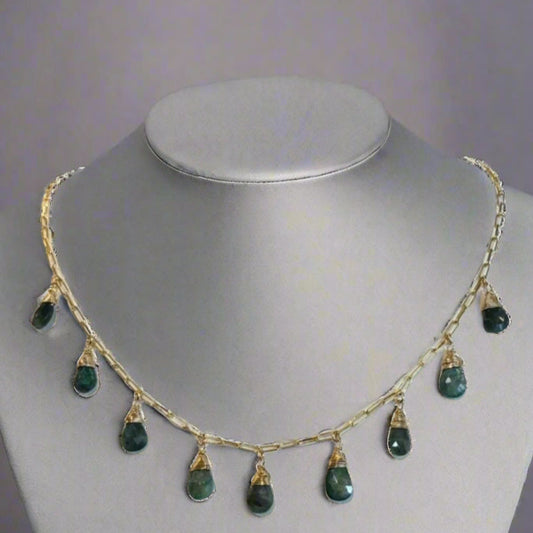 EMERALD DROP NECKLACE