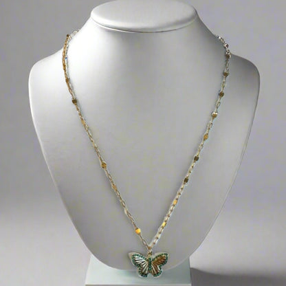 GREEN BUTTERFLY NECKLACE