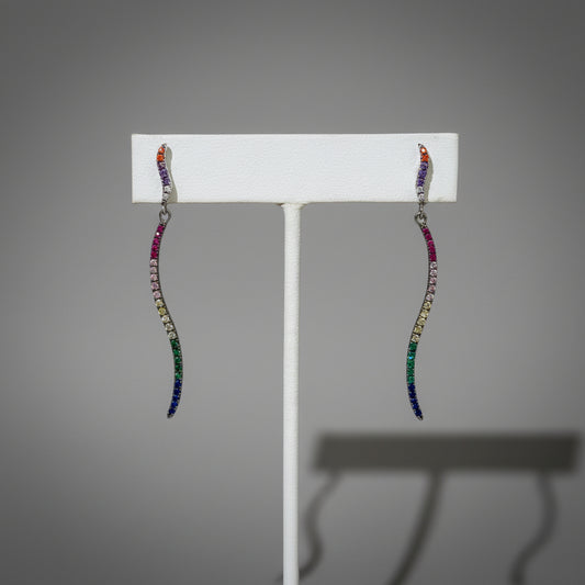 RAINBOW SNAKE EARRING