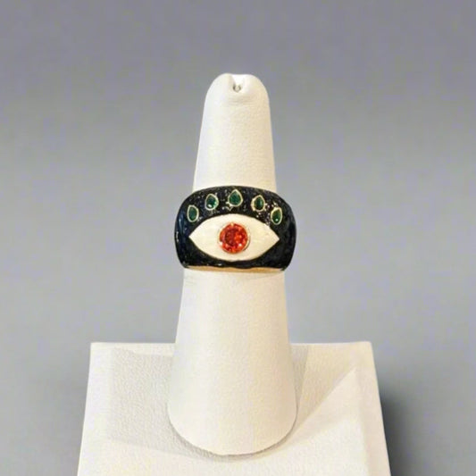 ENAMEL EYE RING