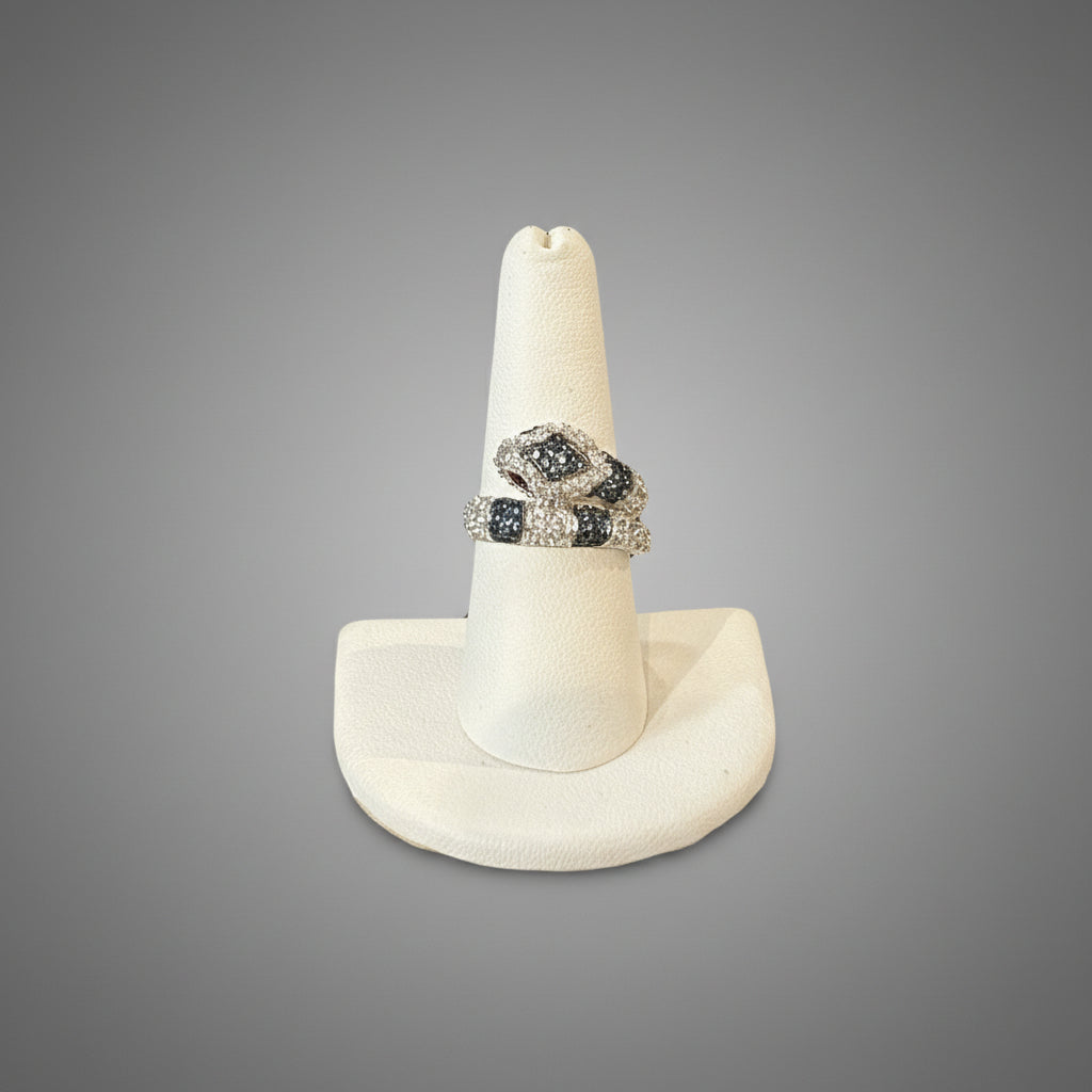 RHODIUM SNAKE RING