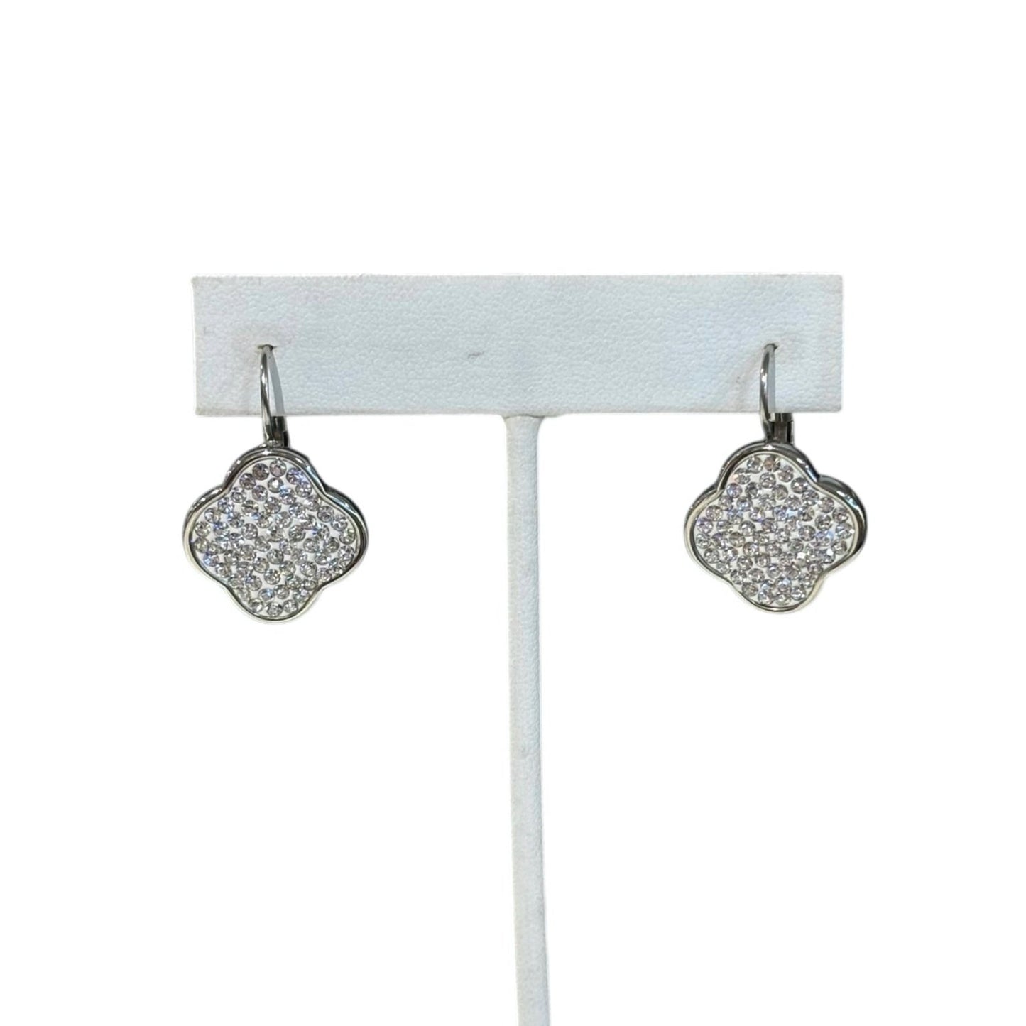 PAVE CLOVER EARRINGS