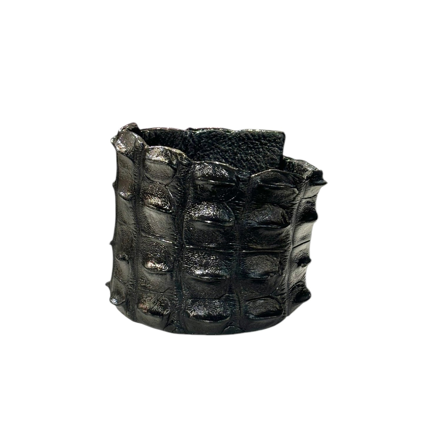 LARGE CROC BLACK CUFF