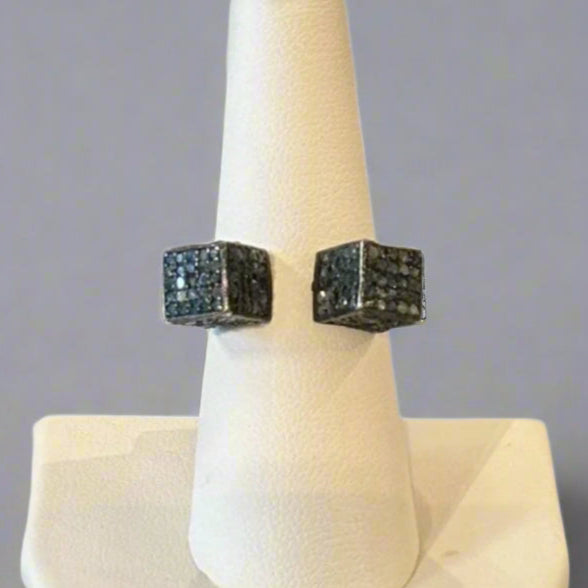 BLACK DIA OPEN DICE RING