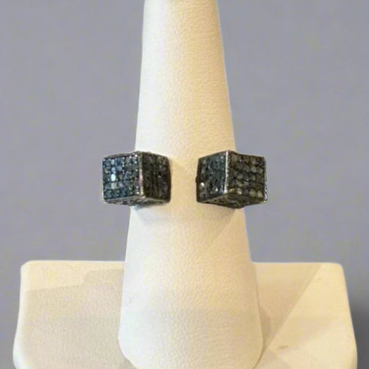 BLACK DIA OPEN DICE RING