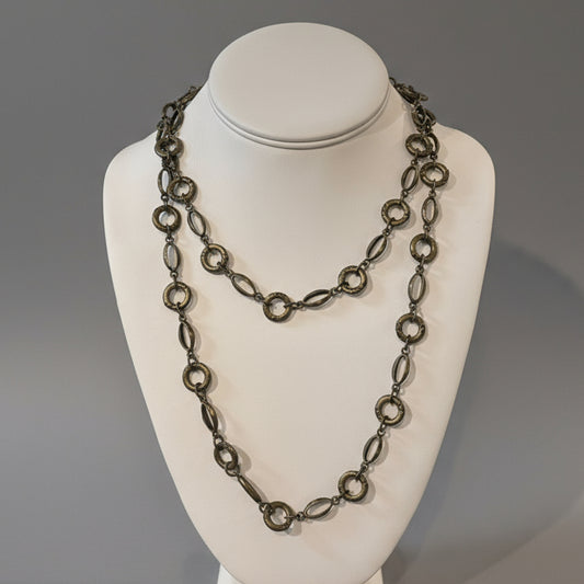 MULTI RING BRASS NECKLACE
