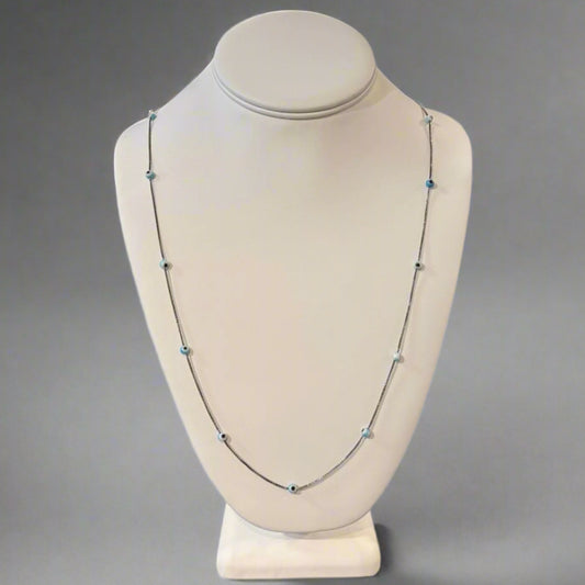 STERLING SILVER EVIL EYE CHAIN
