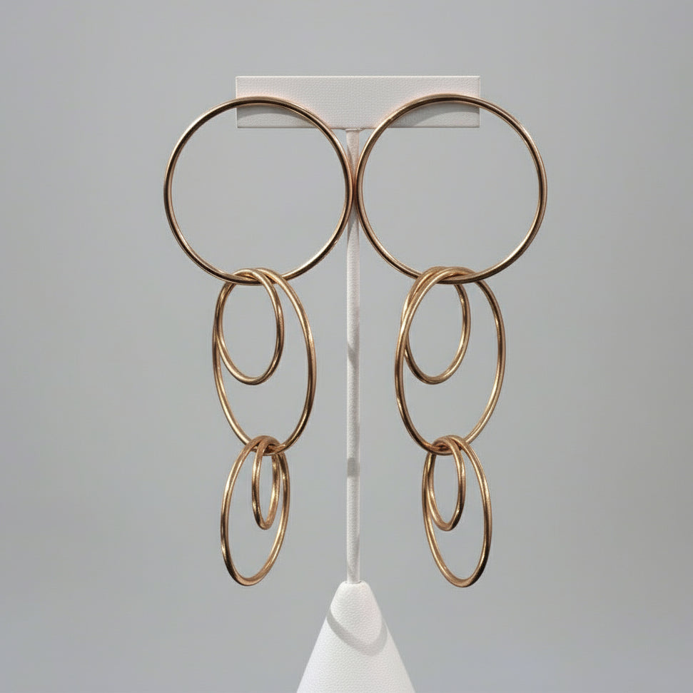 GOLD DROP HOOPS