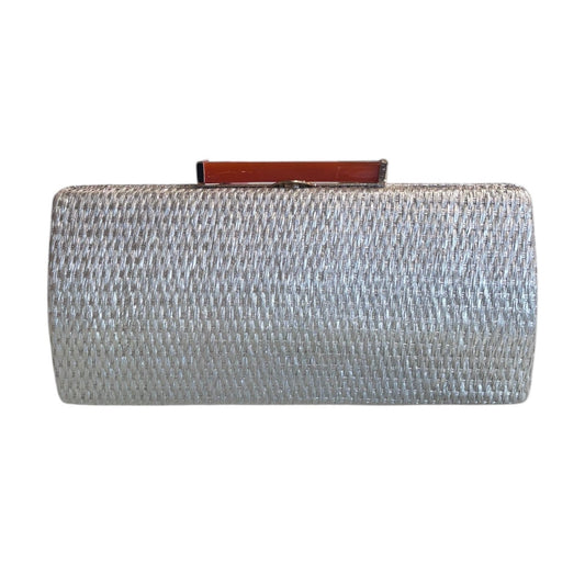 STRAW WOVEN SILVER BAG