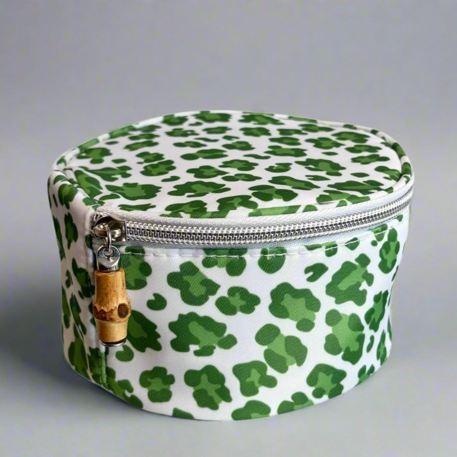 GREEN CHEETAH JEWELRY CASE