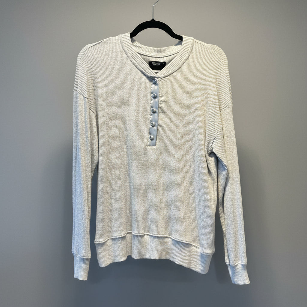 ML HEATHER GREY HENLEY