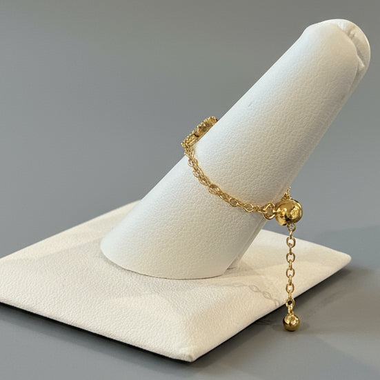 EVIL EYE ADJUSTABLE CHAIN RING