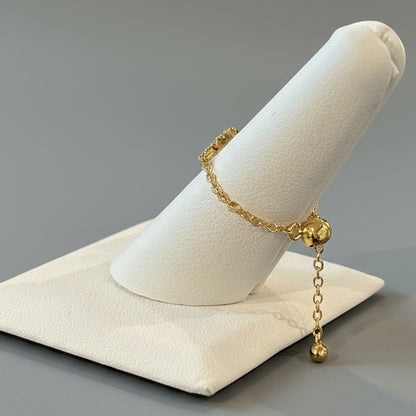 EVIL EYE ADJUSTABLE CHAIN RING