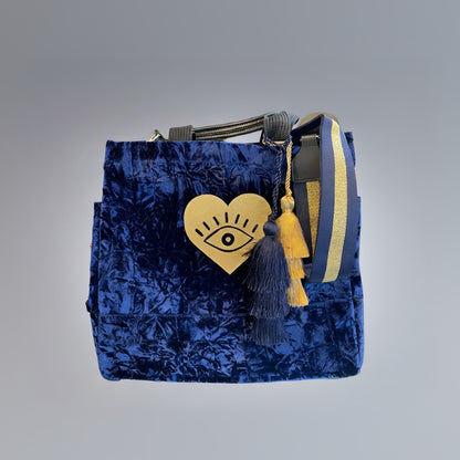 CRUSHED VELVET NORTH-SOUTH TOTE