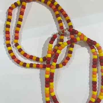 RED BEADED NECKLACE