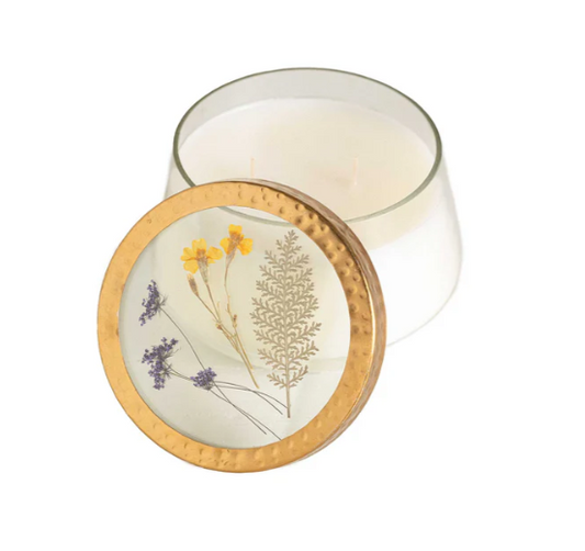 ROMAN LAVENDER PRESSED FLOWER CANDLE LARGE