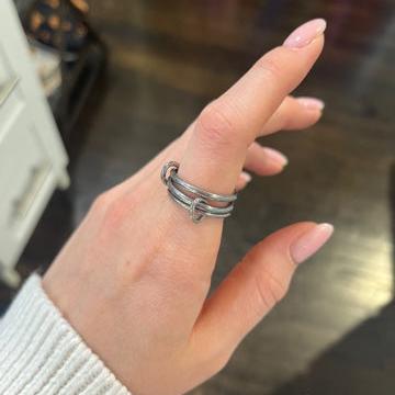 SILVER TRIPLE RING