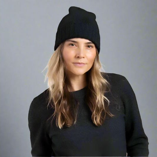 CASHMERE CUFF SLOUCHY BEANIE