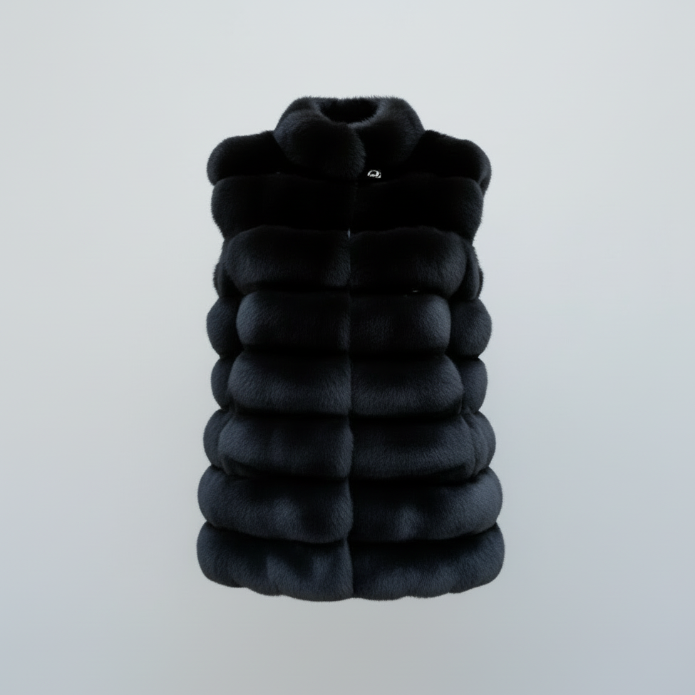 PLUSH FAUX FUR REVERSIBLE VEST