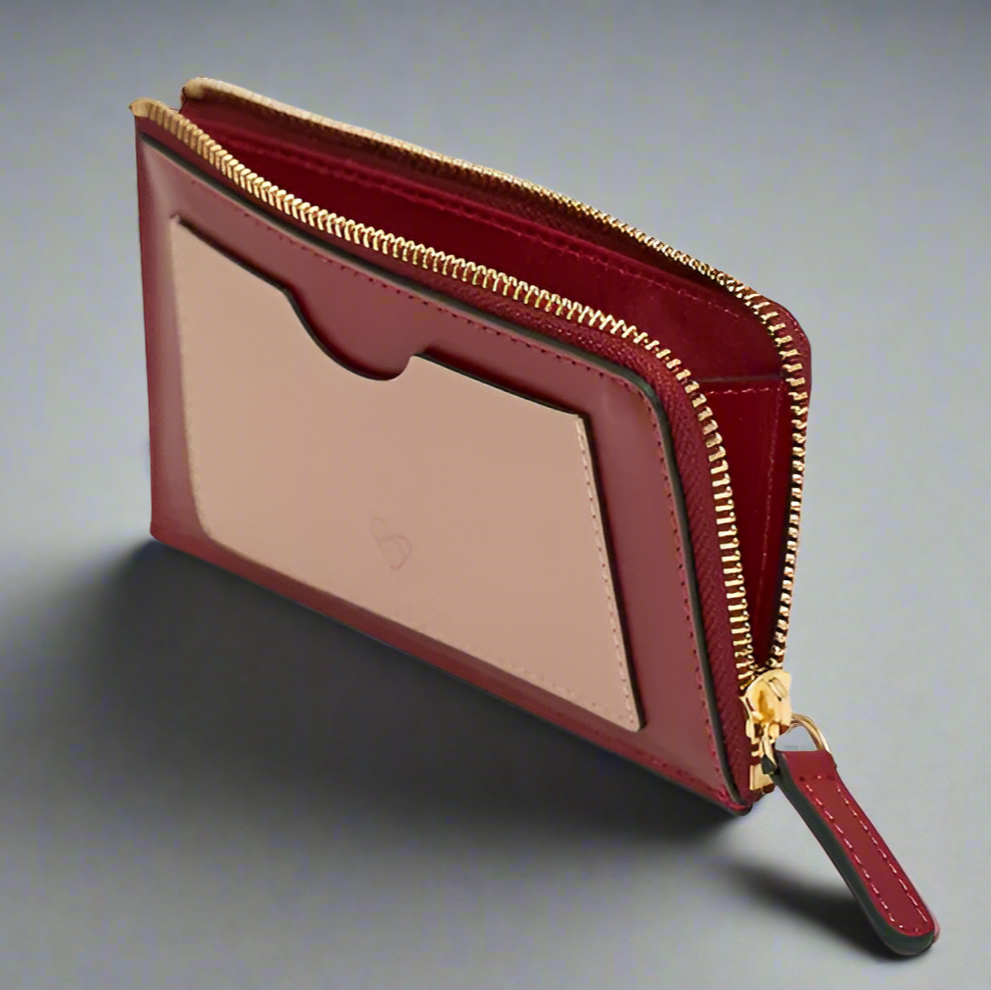 ANA LEATHER ZIP CARD HOLDER