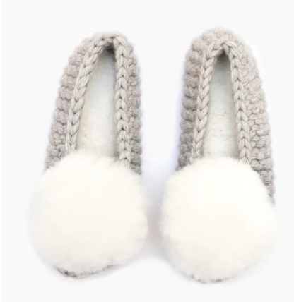 BALLERINA ALPACA SLIPPER W/ POM