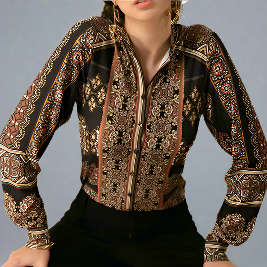 BLACK BUTTON UP SHIRT