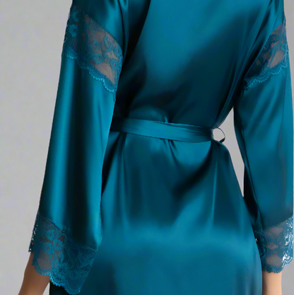 Eliza Lace & Satin Robe