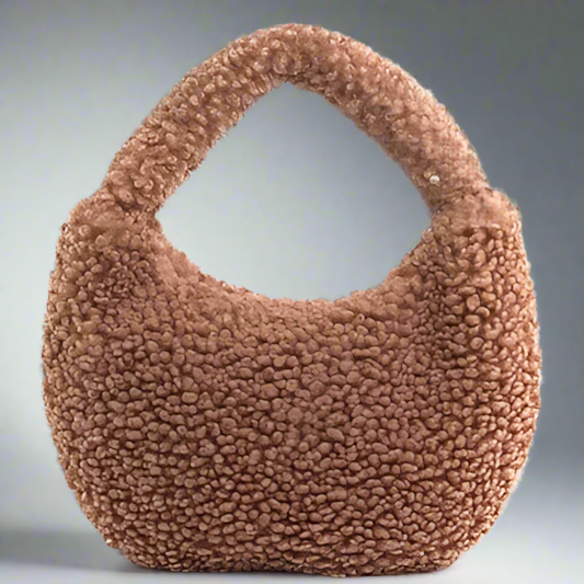 PLUSH TEDDY HOBO BAG