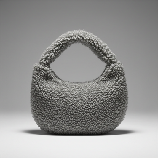 PLUSH TEDDY HOBO BAG