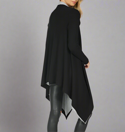 TAMAR 2 TONE DRAPED CARDI