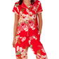 RED FLORAL CAPRI PJS