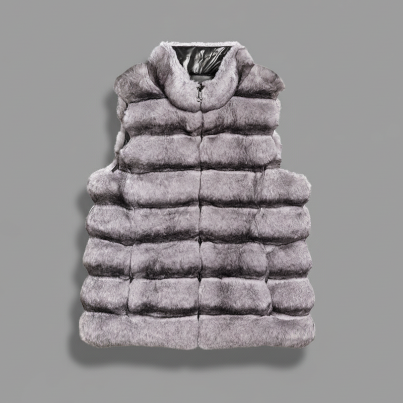 PLUSH FAUX FUR REVERSIBLE VEST