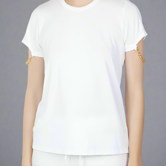 YAHYA TEE W CHAIN SLEEVE