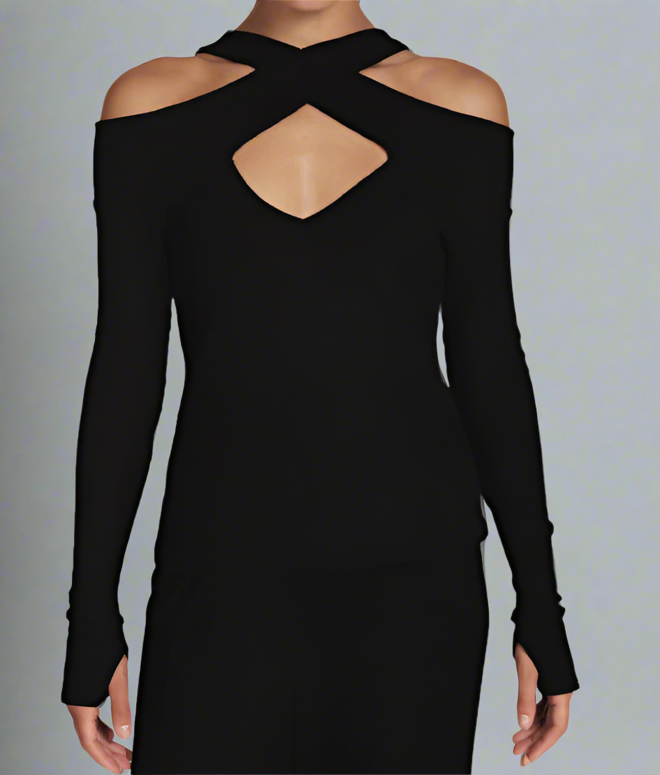DRAVEN COLD SHOULDER TOP