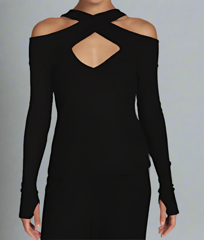 DRAVEN COLD SHOULDER TOP