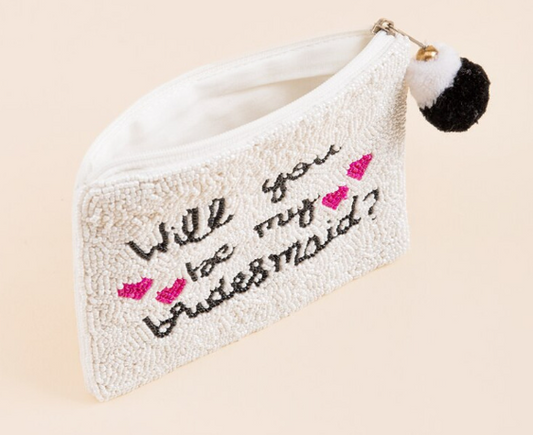 BEADED BRIDESMAID POUCH