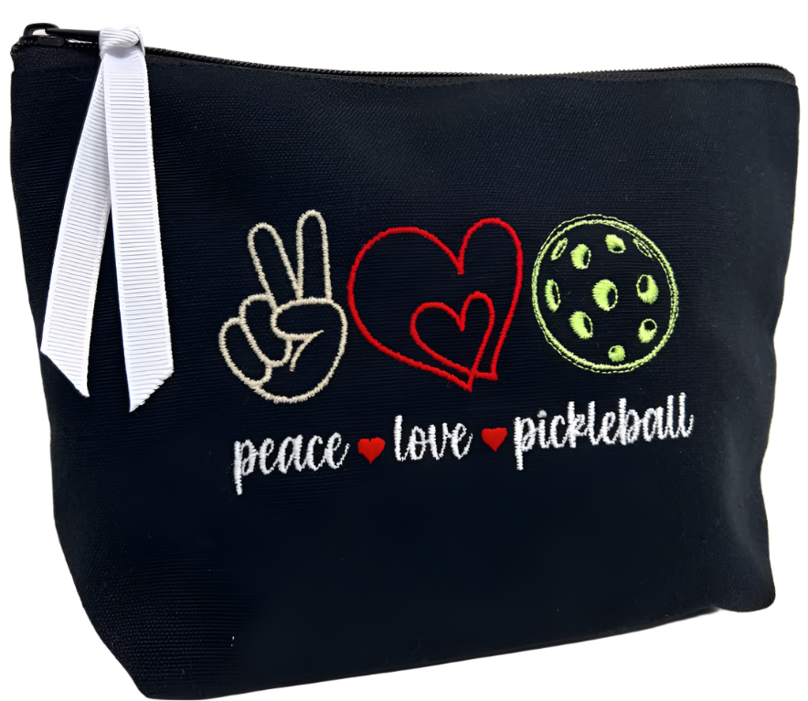 PEACE LOVE PICKLEBALL POUCH