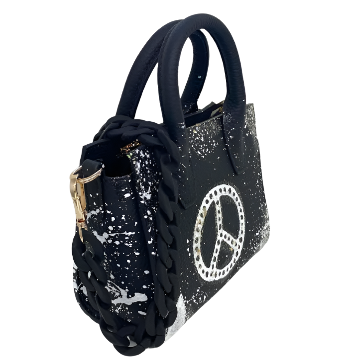 CAMILA HAND PAINTED PEACE MINI BAG