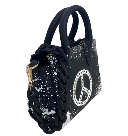 CAMILA HAND PAINTED PEACE MINI BAG
