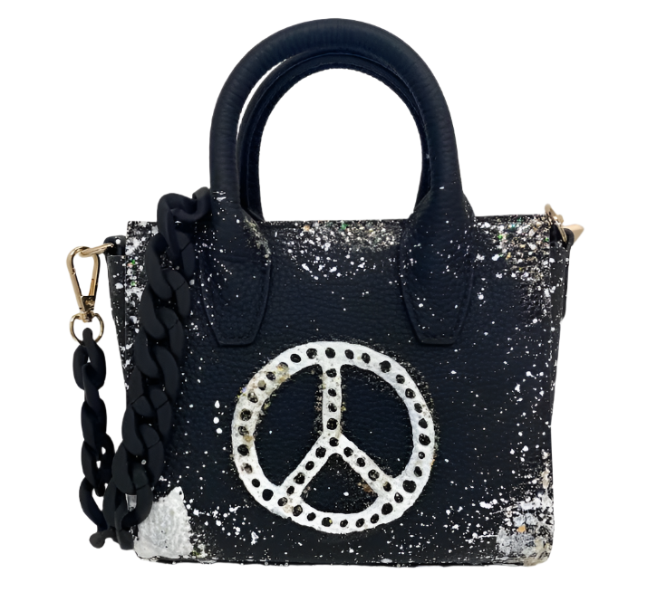 CAMILA HAND PAINTED PEACE MINI BAG
