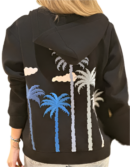 PALM ZIPPER SWEATER